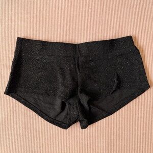Black Sparkle Booty Shorts